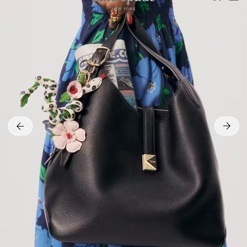 Kate Spade - Deco Large Shoulder Bag -Black NWT Style: KI556 - Picture 2 of 15